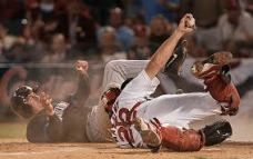 Mike Matheny Catching Home Plate Play